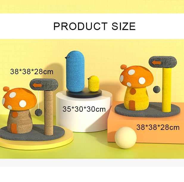 Flo's Mushroom House, Cat Toy, Hemp Rope-Weilai concept-Weilai Concept