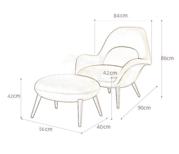 Fredericia Swoon Armchair And Footstool, Velvet, Brown-Weilai Concept-Weilai Concept