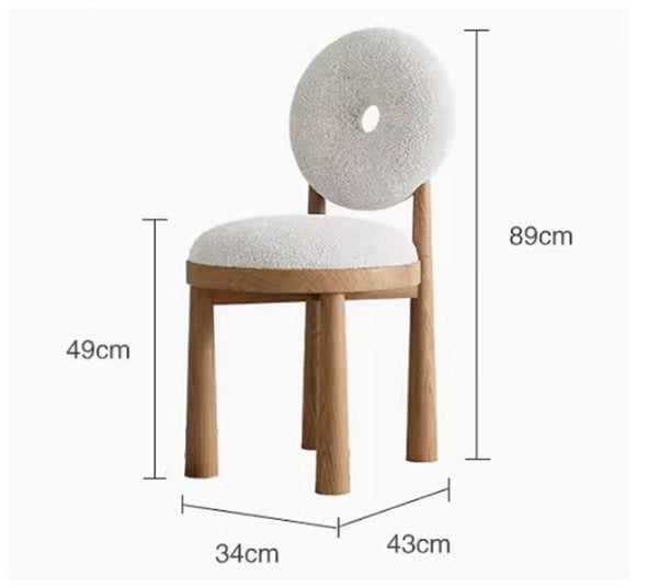 Evelyn Donut Dining Chair, Boucle-Weilai Concept-Weilai Concept