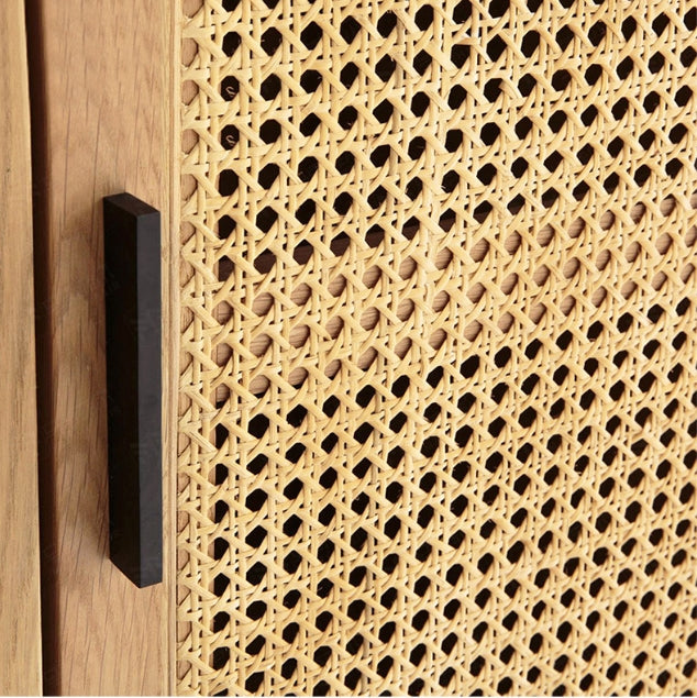 Uno G4 Single Rattan Wardrobe, Oak-Weilai Concept-Weilai Concept