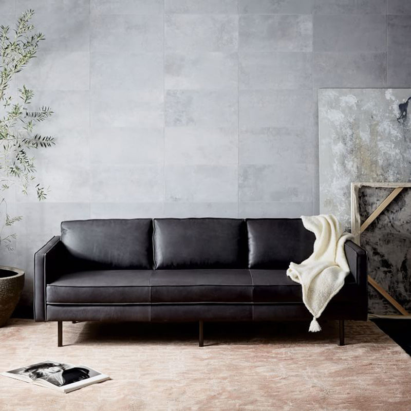 Barbican Three Seater Sofa, Real Leather For Clearance-Sofas-Weilai Concept-Weilai Concept