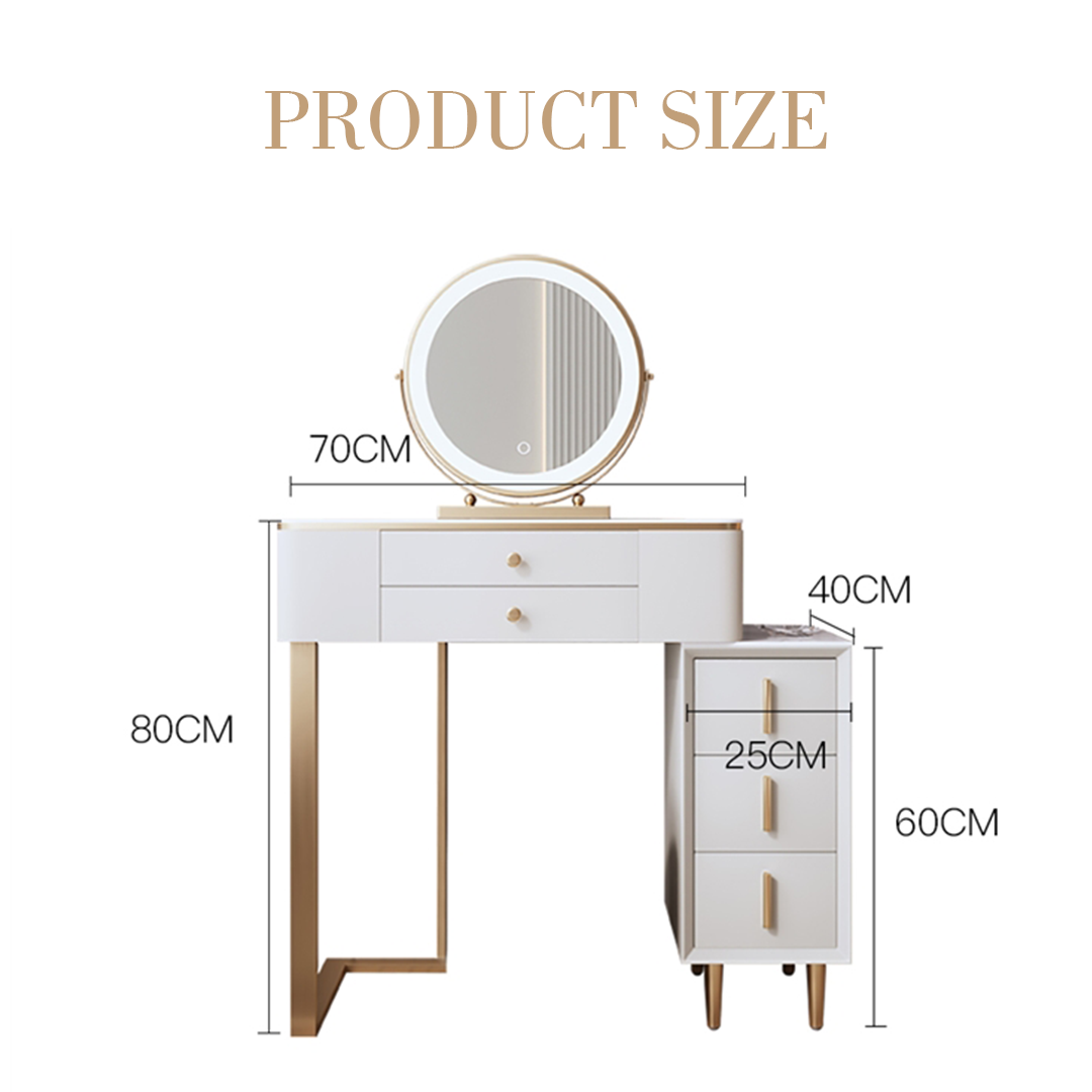 Lakin Dressing Table, White-Weilai Concept-Weilai Concept