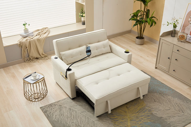 Futon Chair Bed Convertible Chair 3-in-1 Pull Out Sleeper Chair Beds With USB Ports,Wear-resistant And Anti-scratch, Armchair Bed Sleeper For Living Room Cannot Be Sold On Temu