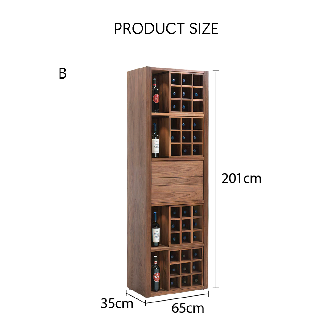 Grace Wine Cabinet, Solid Wood-Weilai Concept-Weilai Concept