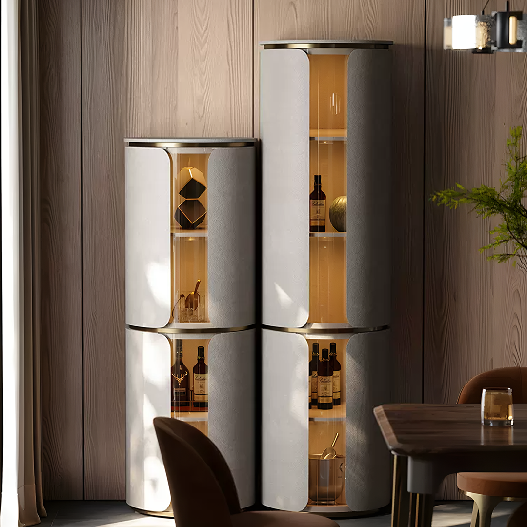 Triton Wine Rack And Wine Cabinet, Leather-Weilai Concept-Weilai Concept