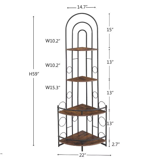 Plant Stand With Metal Frame