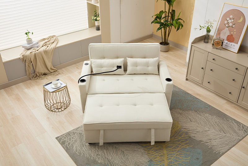 Futon Chair Bed Convertible Chair 3-in-1 Pull Out Sleeper Chair Beds With USB Ports,Wear-resistant And Anti-scratch, Armchair Bed Sleeper For Living Room Cannot Be Sold On Temu