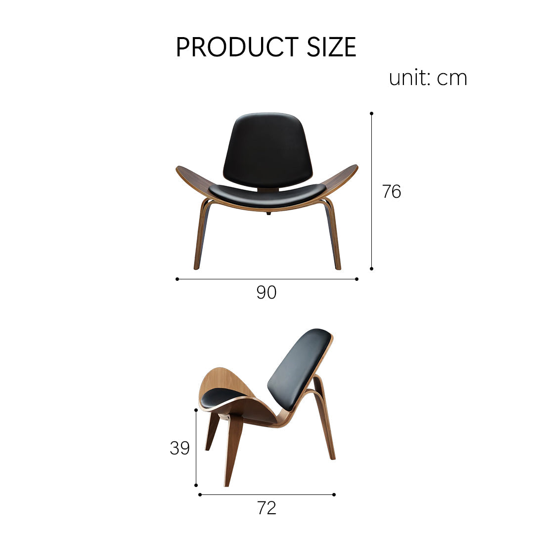 Hans Wegner CH07 Shell Chair, Walnut & Black