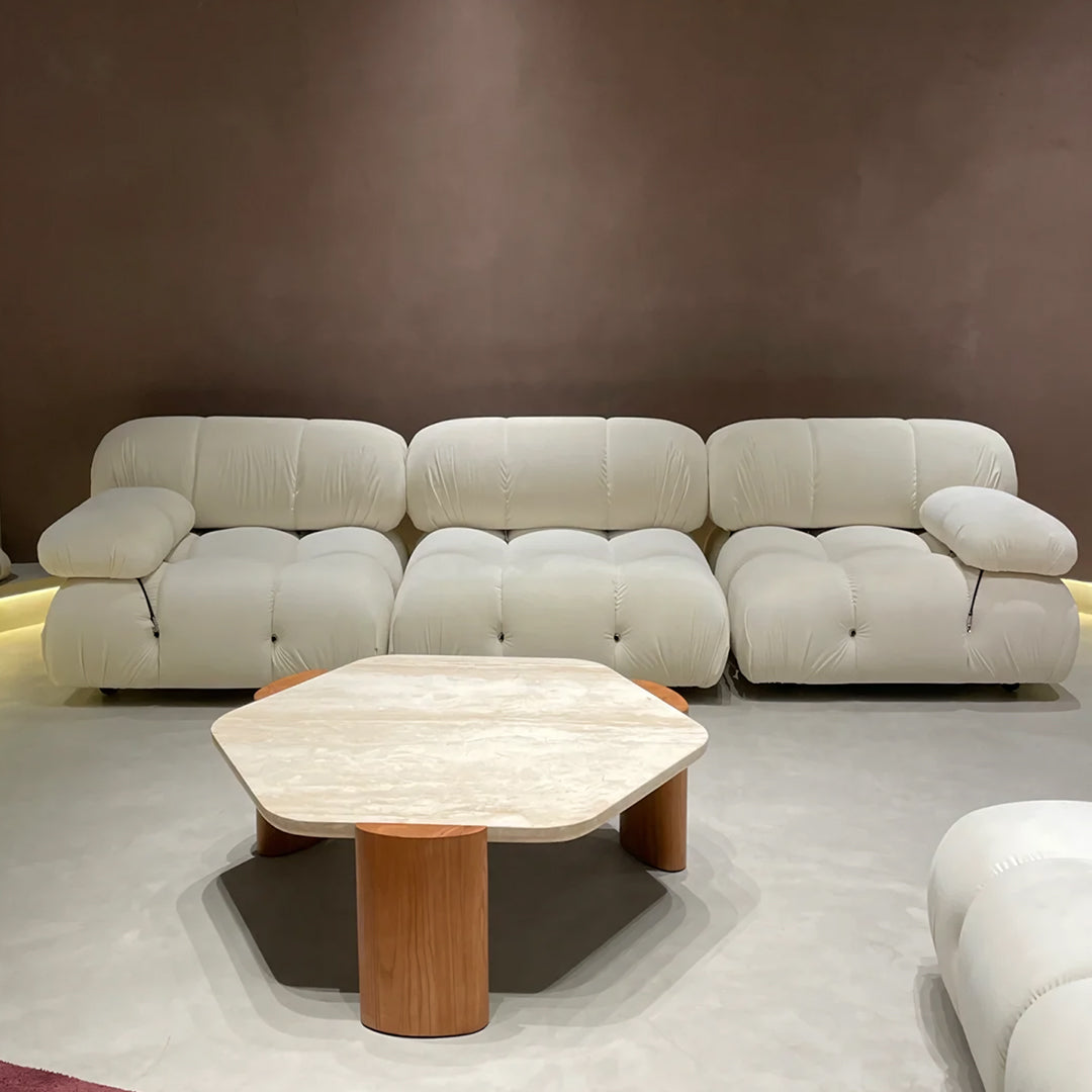 B&B Italia Camaleonda Style Sofa, Three Seater Sofa, Modular Sofa, Velvet