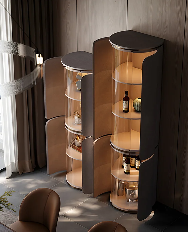 Triton Wine Rack And Wine Cabinet, Leather