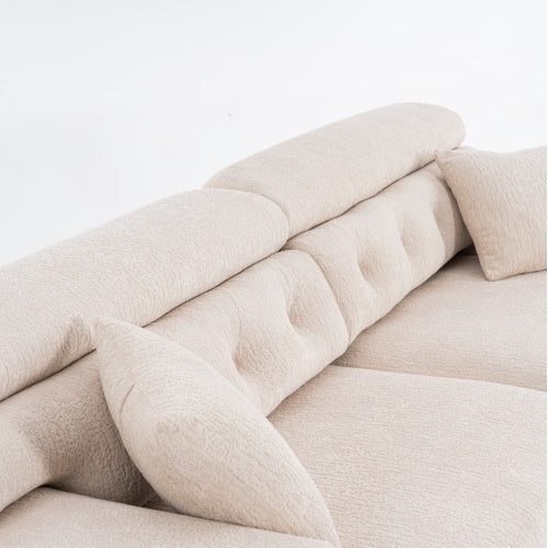 Apricot compression sofa