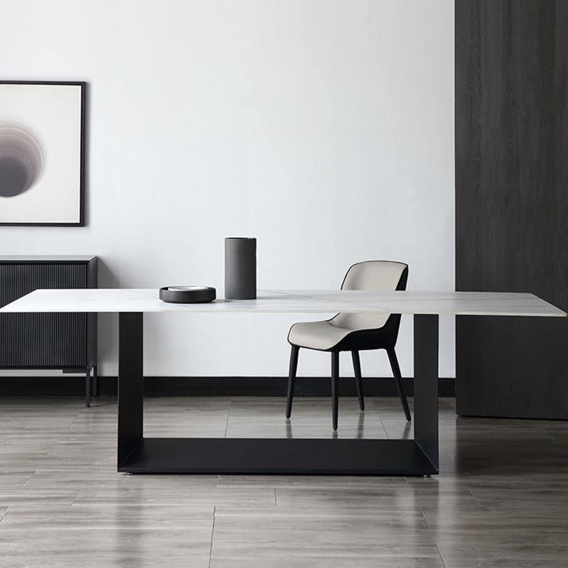 Alme Dining Table, Black Base-Weilai Concept-Weilai Concept