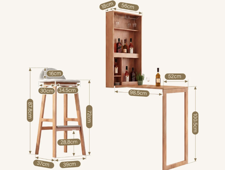 Weilai J51 Bar Table, Wood