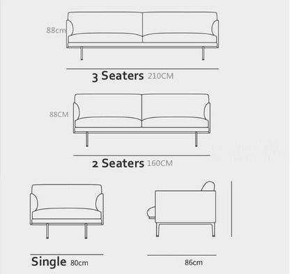 H81 Hamilton Two Seater / Three Seater Sofa, Italian Genuine Leather-Weilai Concept-Weilai Concept