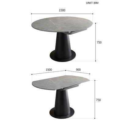 Lessie Extendable Dining Table, Sintered Stone-Weilai Concept-Weilai Concept