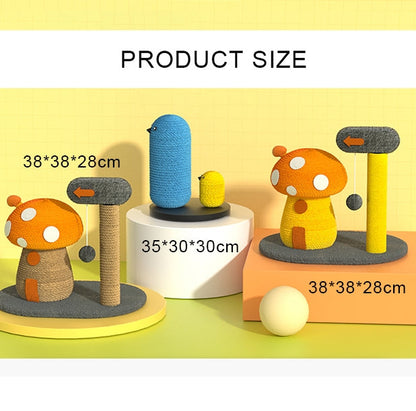 Flo's Mushroom House, Cat Toy, Hemp Rope-Weilai concept-Weilai Concept