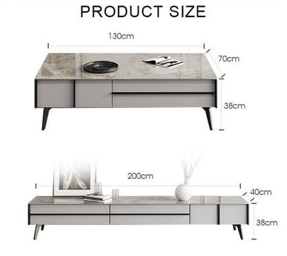 Ohyama Living Room Table Set, Coffee Table, TV Stand-Weilai Concept-Weilai Concept