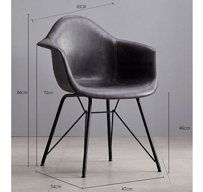 Bobby Dining Chair, Distressed Leather-Weilai Concept-Weilai Concept