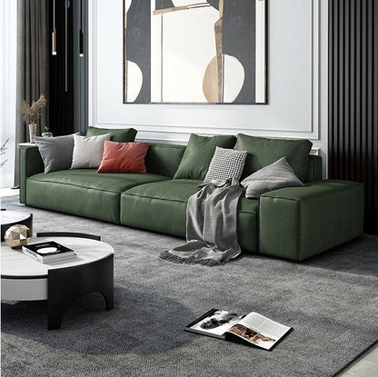 Aula Two Seater, Three Seater, Four Seater Sofa, Modular Sofa, Leathaire-Sofas-Weilai Concept-Green-Two Seater 210CM ( Comes in 1 Pc )-Weilai Concept