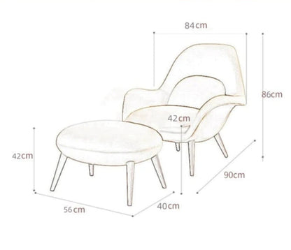 Fredericia Swoon Armchair And Footstool, Velvet, Brown-Weilai Concept-Weilai Concept
