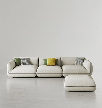 tofu agnes three seater corner sofa, suede, modular sofa in modern living room