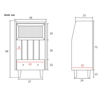 Dorilla Bedside Table, Oak, Side Table-Weilai Concept-Weilai Concept