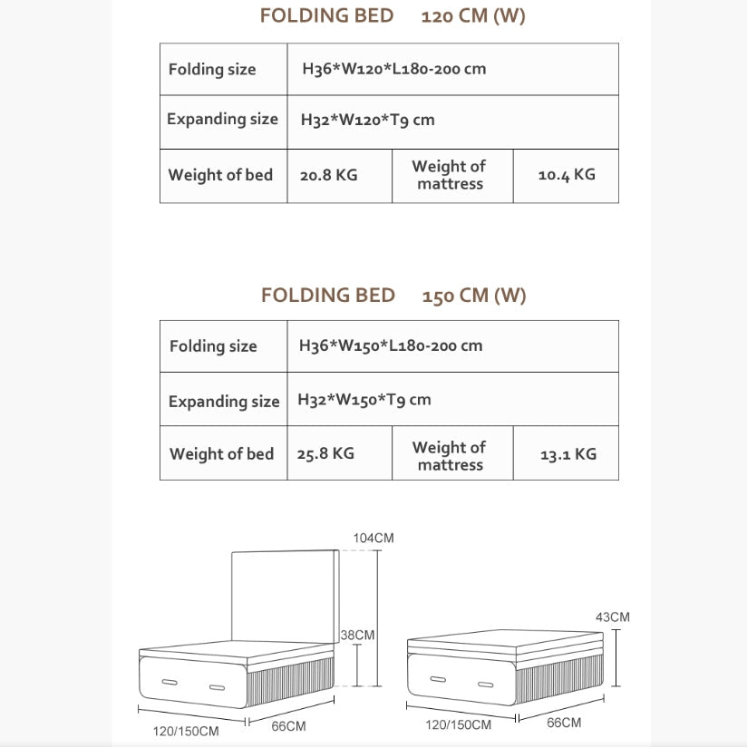 Accordion Folding Double Bed-Weilai Concept-Weilai Concept