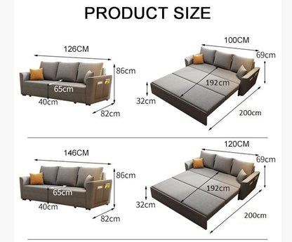 Gertrude Sofa Bed Single Seater, Two Seater, Linen-Weilai Concept-Weilai Concept
