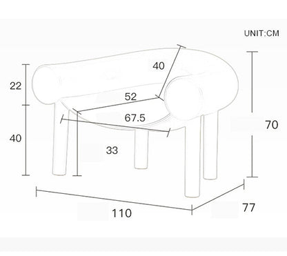Wremical Armchair, Yellow-Weilai Concept-Weilai Concept