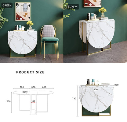 COSCO Modern Folding Dining Table, Green & Grey-Weilai-Weilai Concept
