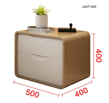Signer Side Table, Bedside Table, Black / White, Walnut-Weilai Concept-Weilai Concept
