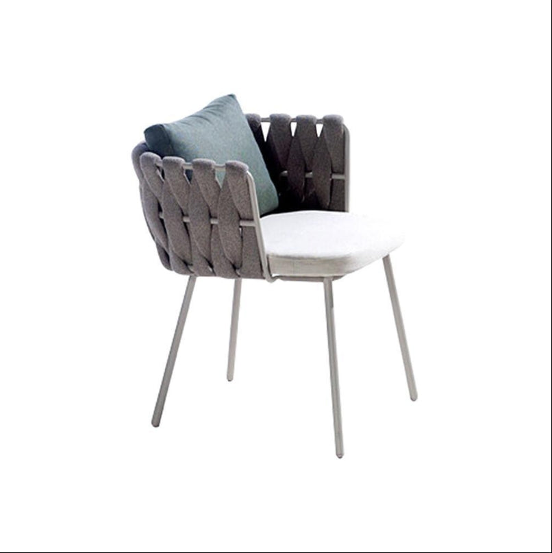 Vallee Rattan Dining Chair, Outdoor, Black Metal, For Clearance x 4-Weilai Concept-Weilai Concept