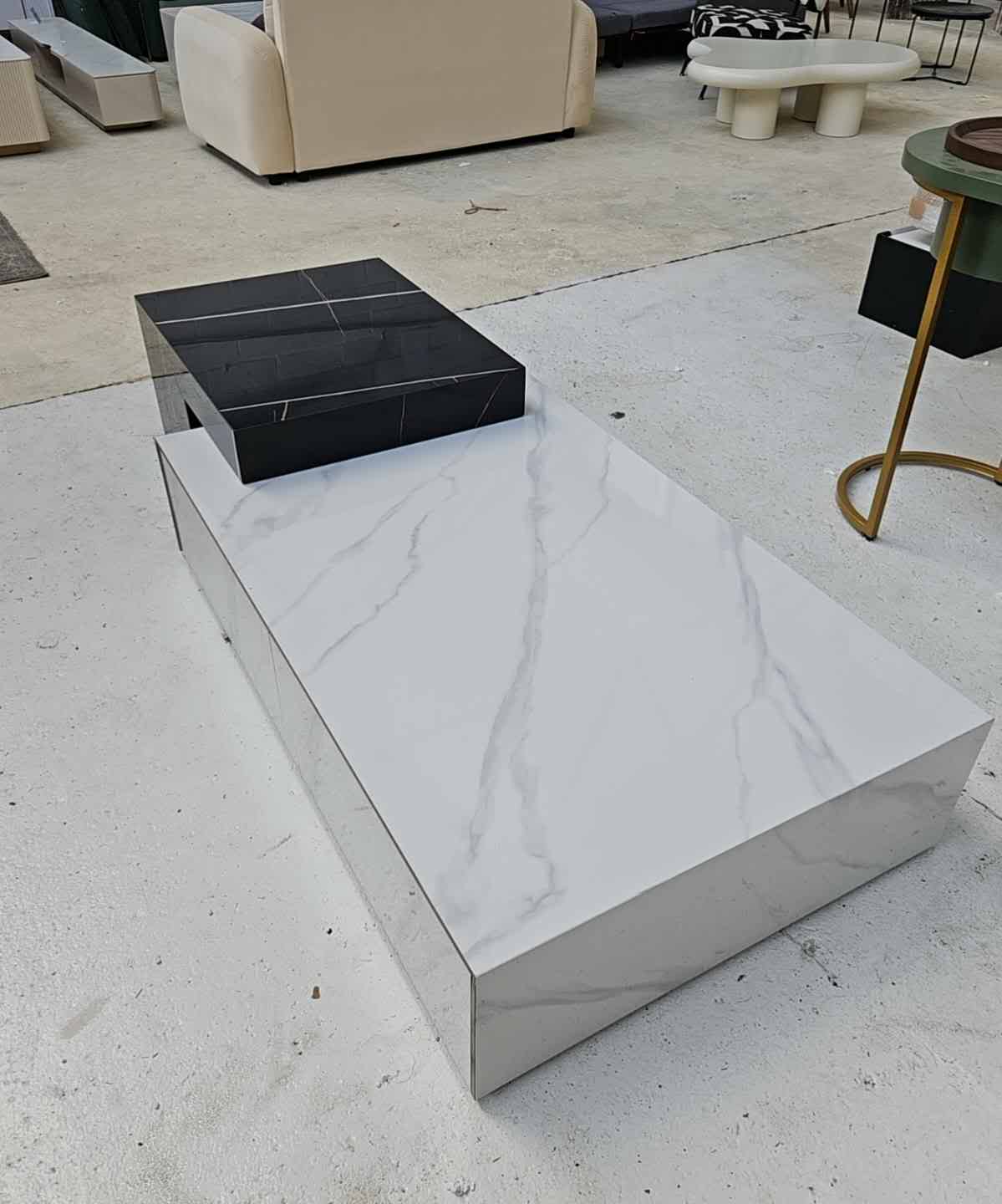Erato Rectangle Nesting Coffee Table Set, With Minor Damage For Display