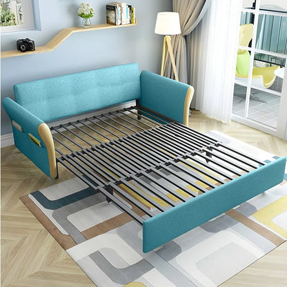 SB152 Two Seater Sofa Bed, Blue-Weilai Concept-Weilai Concept