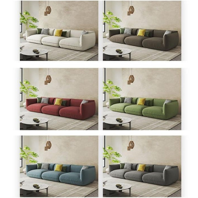 TOFU Agnes Three Seater Corner Sofa, Suede, Modular Sofa-Weilai Concept-Weilai Concept
