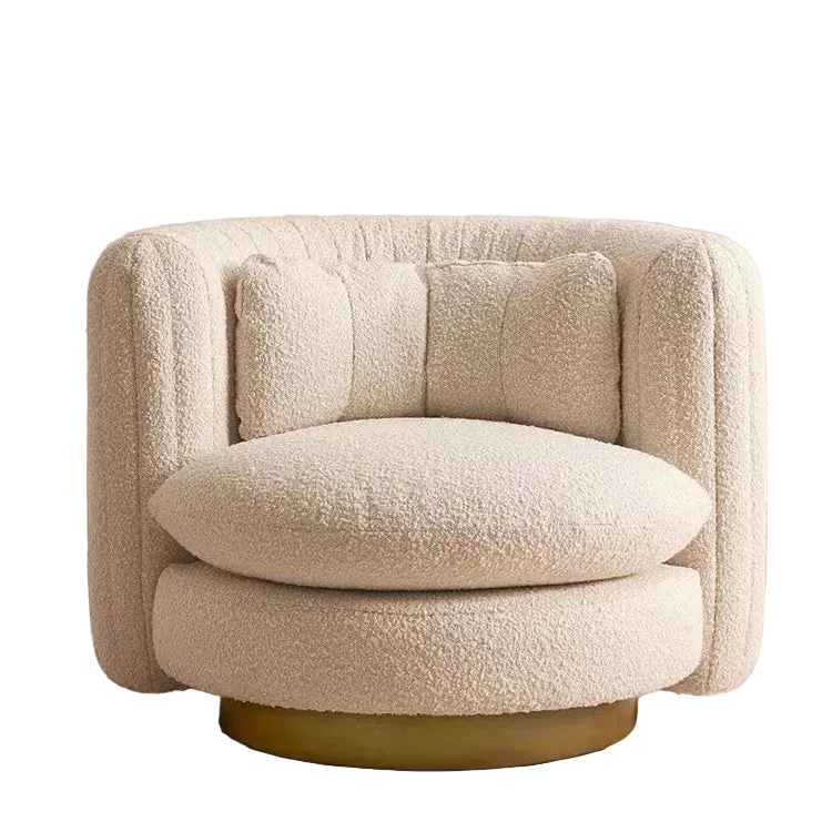 Nova Swivel Armchair, Boucle