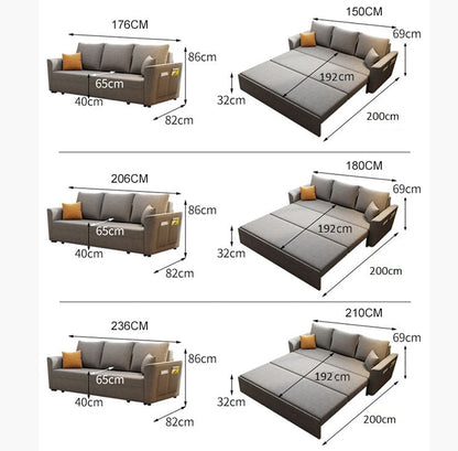 Gertrude Sofa Bed Single Seater, Two Seater, Linen-Weilai Concept-Weilai Concept
