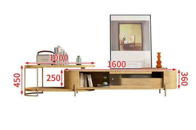 Amanda Living Room Set, Amanda Coffee Table and TV Stand, Light Oak-Weilai Concept-Oak TV Stand-Weilai Concept