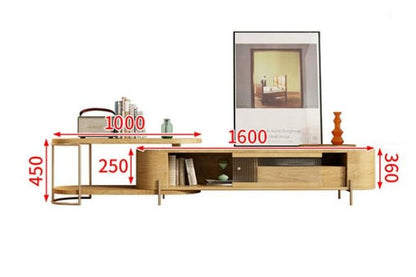 Amanda Living Room Set, Amanda Coffee Table and TV Stand, Light Oak-Weilai Concept-Oak TV Stand-Weilai Concept