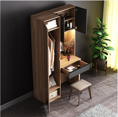 Aviral Dressing Table With Wardrobe-Weilai Concept-Weilai Concept