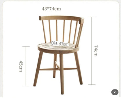 Gavril Rattan Dining Table, Oak, Rectangle-Weilai Concept-A Set Of 2 Dining Chairs ( NO Dining Table )-Weilai Concept