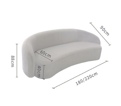Julep Modern Curved Three Seater, Four Seater Sofa, Velvet-Weilai Concept-Weilai Concept