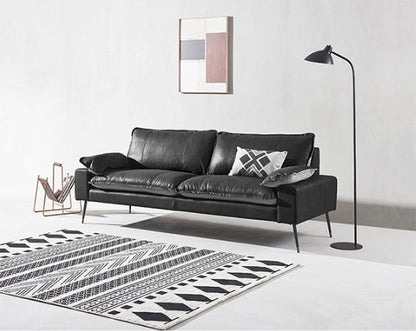 Caudill Thress Seater Sofa, Cowhide Leather-Sofas-Weilai Concept-Weilai Concept