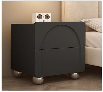 Niomi Bedside Table, Cream-Weilai Concept-Black-Weilai Concept