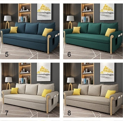 Braylene Two Seater Sofa Bed, Linen-Sofas-Weilai Concept-Weilai Concept
