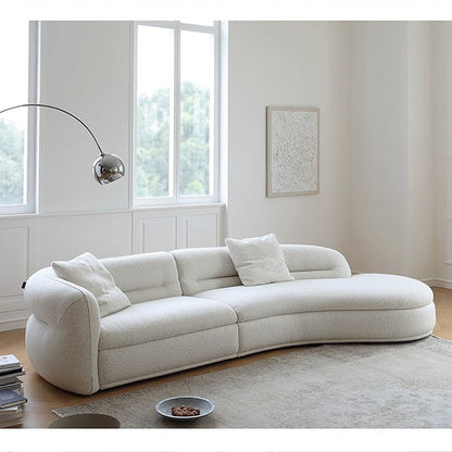 Yannik Four Seater Curved Sofa, Green-Weilai Concept-Weilai Concept