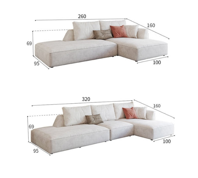 R77 Dexter Two Seater Corner Sofa, Leathaire-Weilai Concept-Weilai Concept
