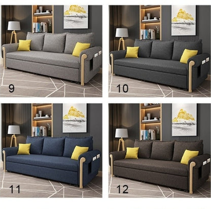 Braylene Two Seater Sofa Bed, Linen-Sofas-Weilai Concept-Weilai Concept