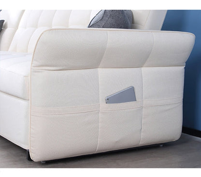 SB162 Three Seater Corner Sofa Bed, White-Weilai Concept-Weilai Concept