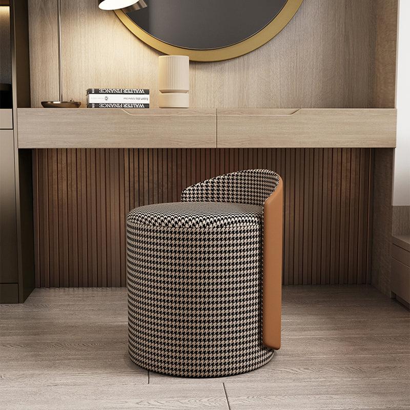 Nora Ottoman Footstool, White Boucle, Dressing Table Stool-Weilai Concept-Weilai Concept